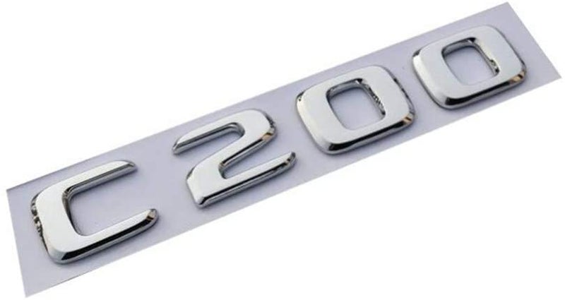 Chrome ABS Rear Trunk Letters Badge Badges Emblem Emblems Sticker for Ben C Class C200 2017 2019